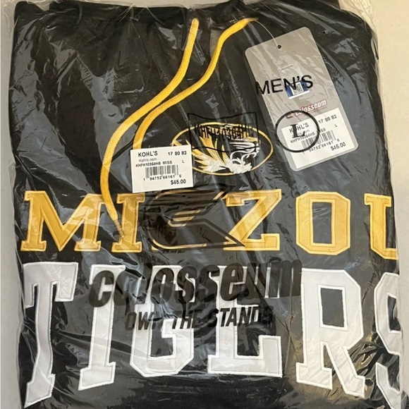 NWT Men's Colosseum Missouri Tigers Volume Hoodie (L) - Picture 5 of 5